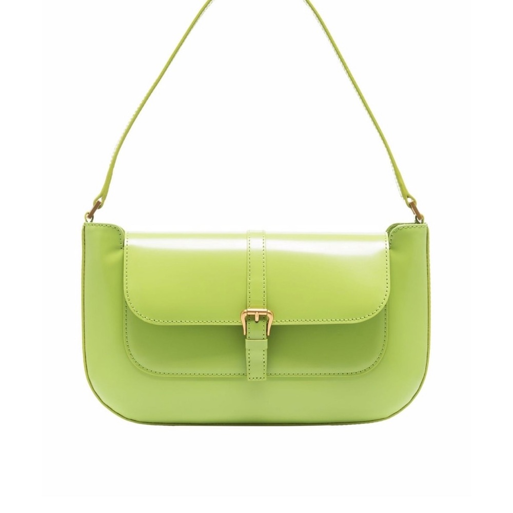 BY FAR Green Shoulder Bag with Minimalist Design